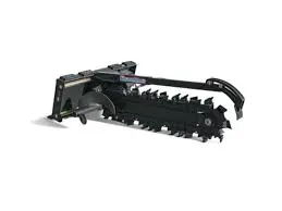 Trencher attachments for skid steer