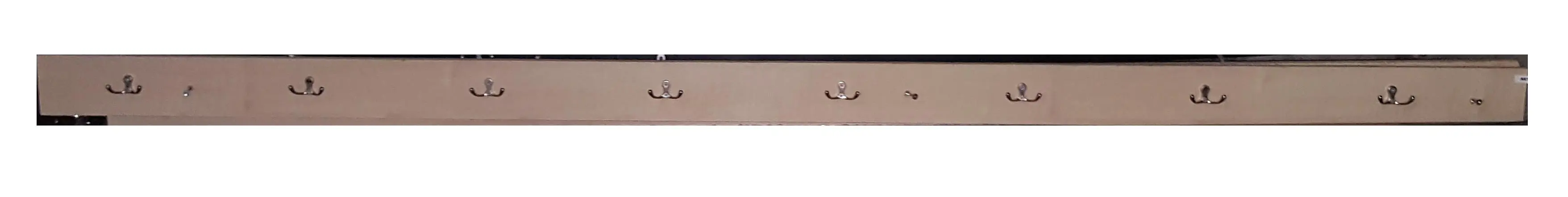 Clothes hangers on a wooden frame wall mounting, (8 hangers)