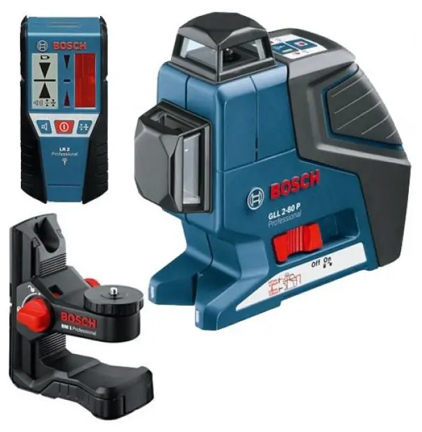Laser leveller with magnetic holder
