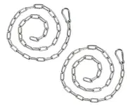 Fixing chains for rubbish chutes