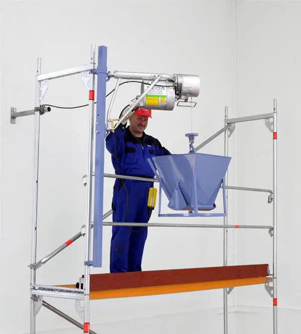 Hoist with rope GEDA STAR 200 Standart, 200 kg, 50m, 230V; set with console