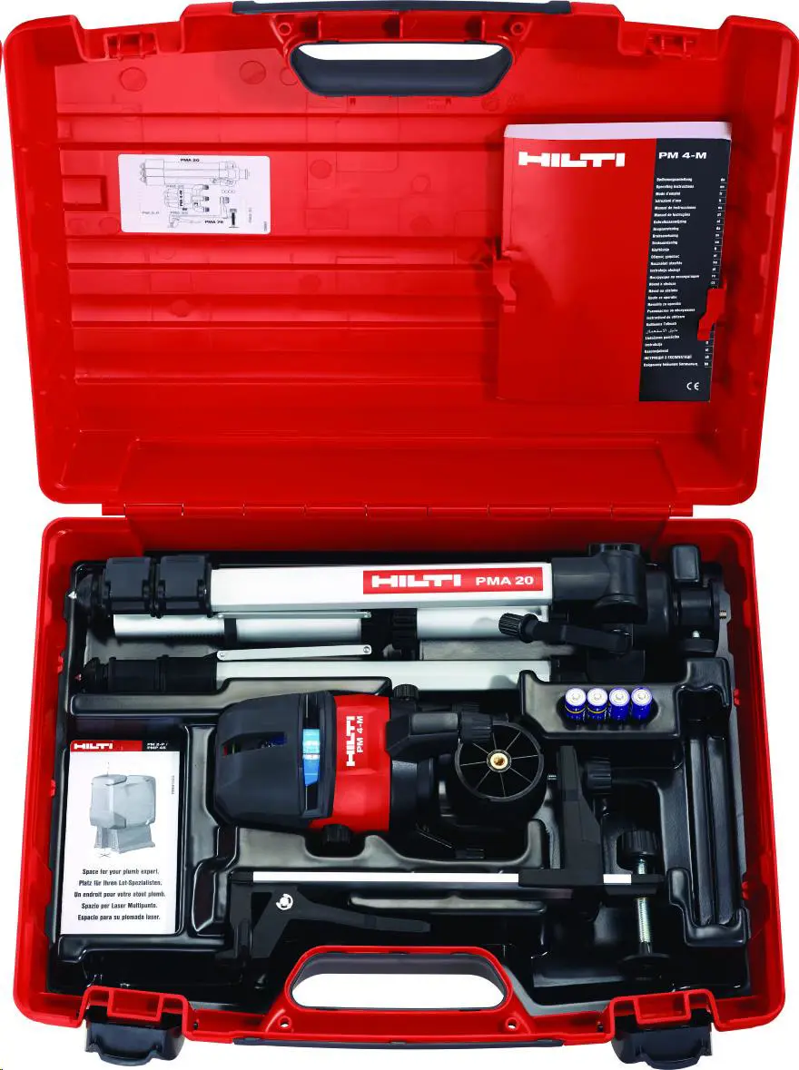 Laser level with tripod and magnetic holder