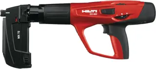 Powder-actuated nailer for fastening to concrete