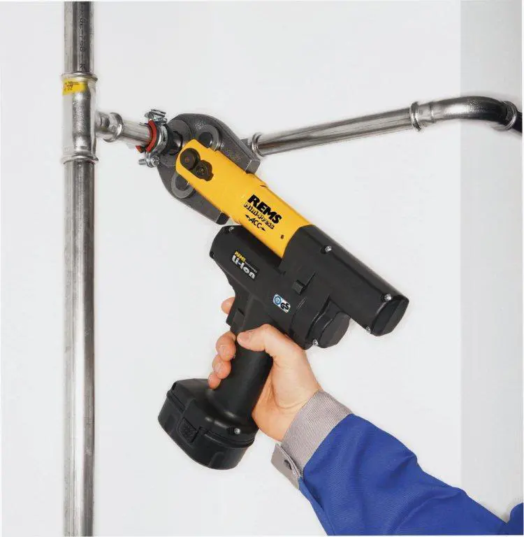 Radial press for pipe fittings, battery, 40mm