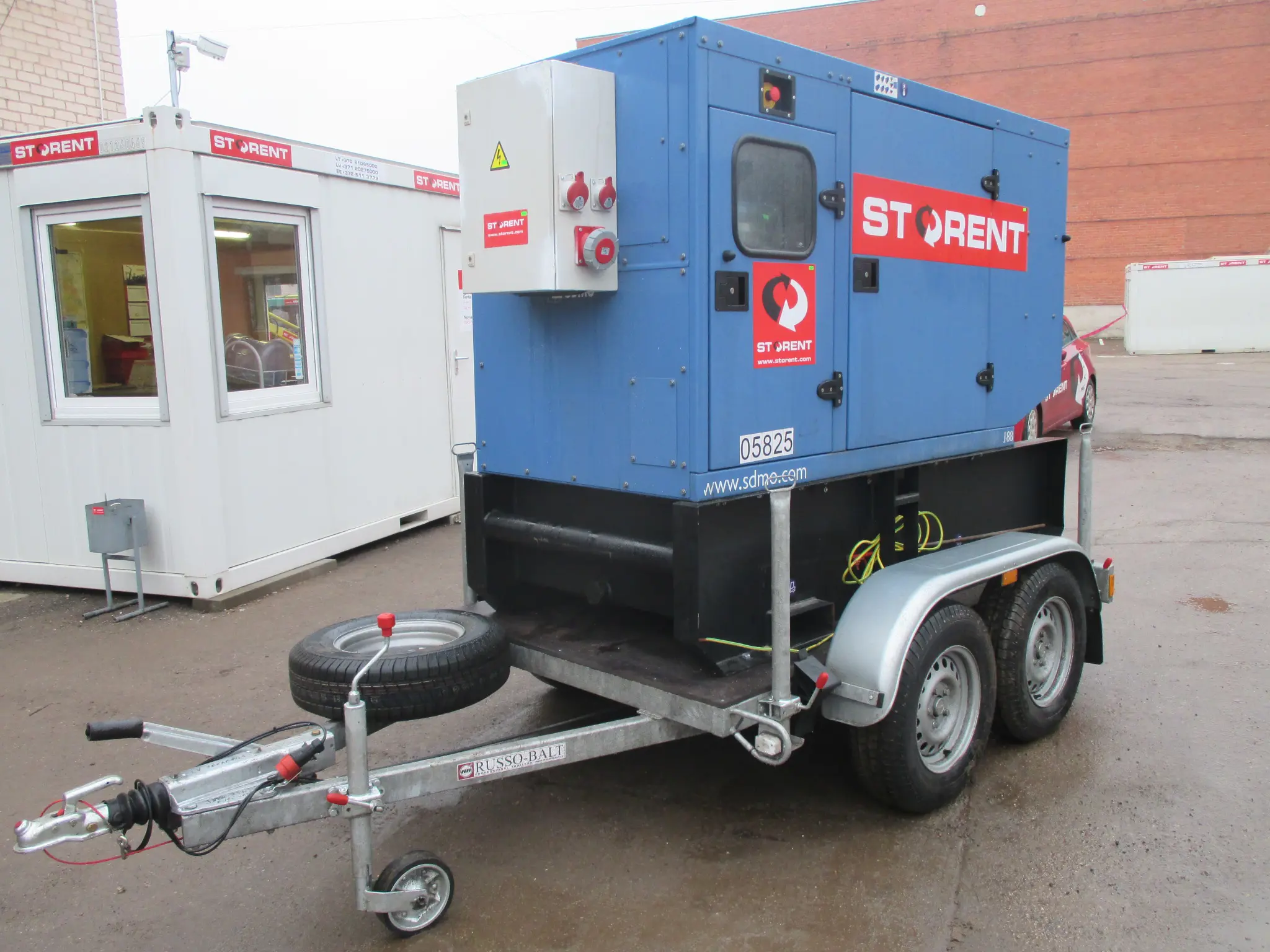 Generator, diesel - semitrailer, 64kW, 24h