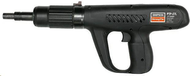 Powder actuated fastening tool
