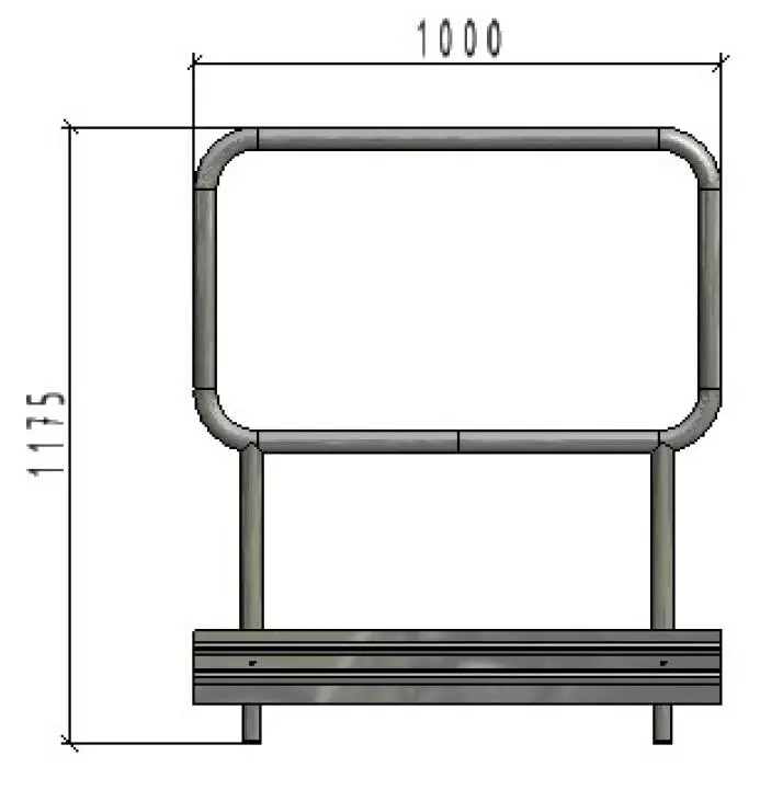 Landing barrier 1100x1100 heavy-duty