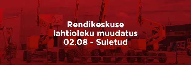 Rendikeskuse lahtioleku muudatus 02.08 - Suletud