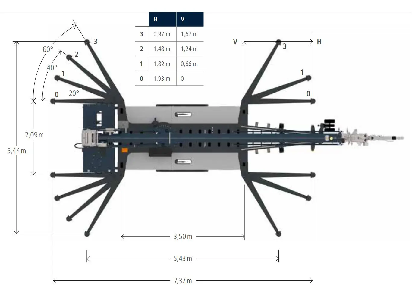 Trailer mounted cranes, 30m, <1.4t