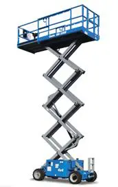 Rough-terrain scissor lift (diesel, 4 WD), 10m