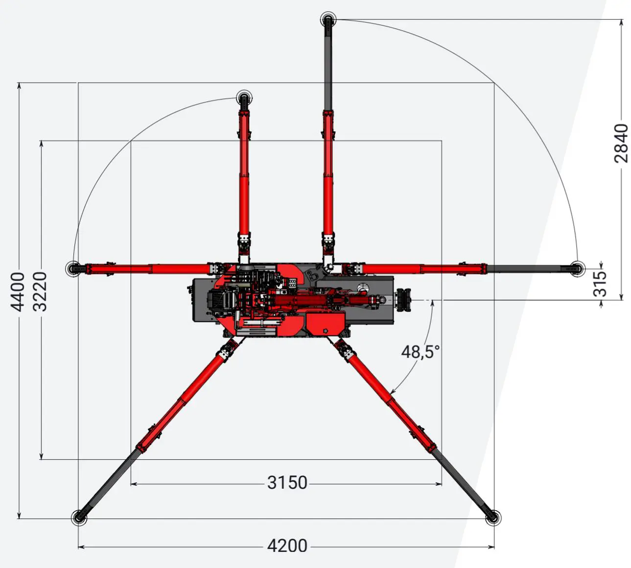 Spider minicrane, 17m, <3t
