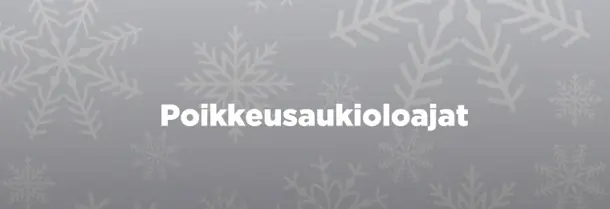 Poikkeusaukioloajat