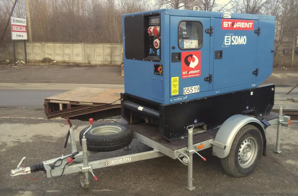 Dyzelinis generatorius, priekaba, 32kW, 24h