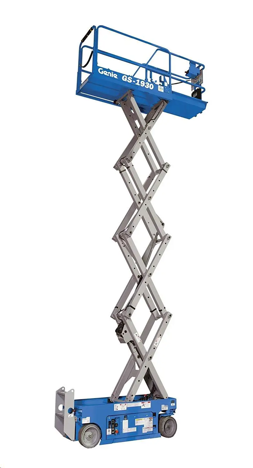 Electric scissor lift (battery, 2 WD), 6m