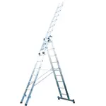 Aluminium ladders, 3 parts, (H=4,7-6,7m), 150kg