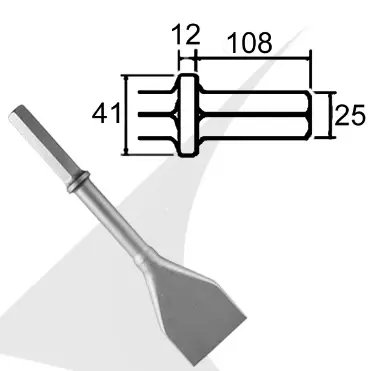HEX 25x108 kaltas-lopetėlė
