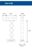 Savaeigis žirklinis keltuvas (akumuliatorinis, 2 WD), h=8m