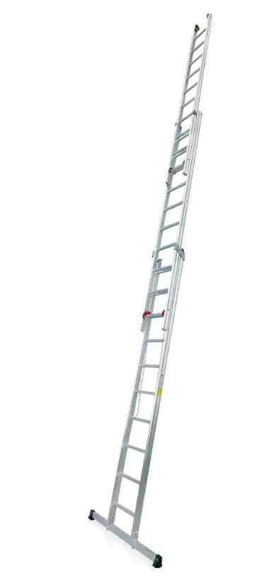 Aliuminės kombinuotos kopečios 3 dalių, pastatomos A forma, maks. h-10,34m