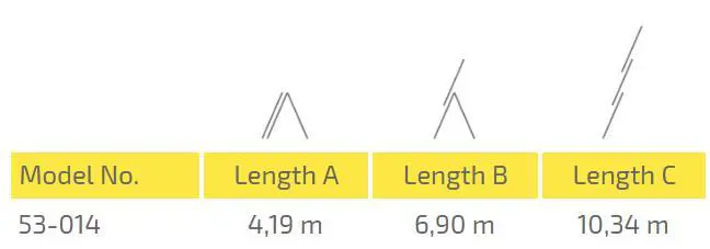 Aliuminės kombinuotos kopečios 3 dalių, pastatomos A forma, maks. h-10,34m