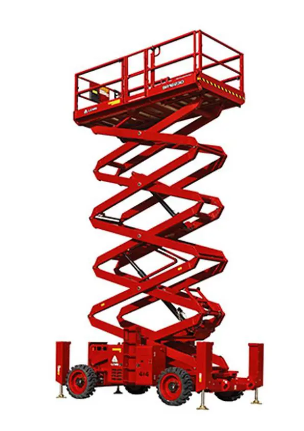 Rough-terrain scissor lift (diesel, 4 WD), 18m