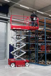 Electric scissor lift (battery, 2 WD), 8m