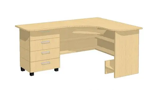Office desk (corner with cabinet and drawer unit)