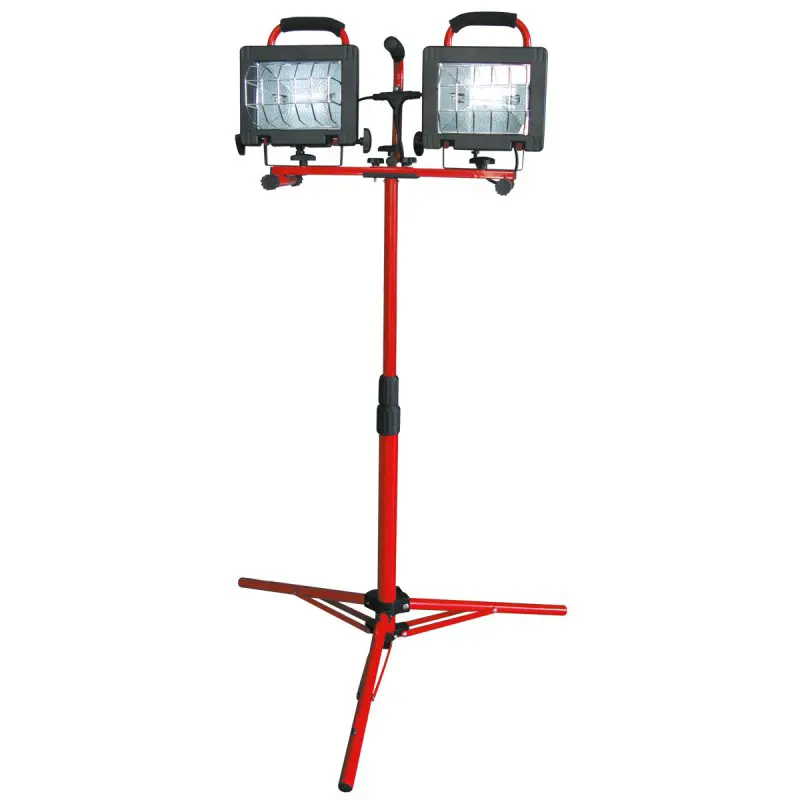 Halogeninis prožektorius  ant teleskopinio stovo, 2x500W, 230V