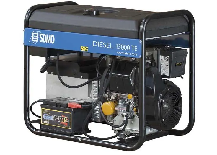 Portable diesel generator, 230V/400V, 10kW