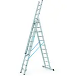 Aluminum combined ladder 3 parts, usable in form A, max. h-7.2m