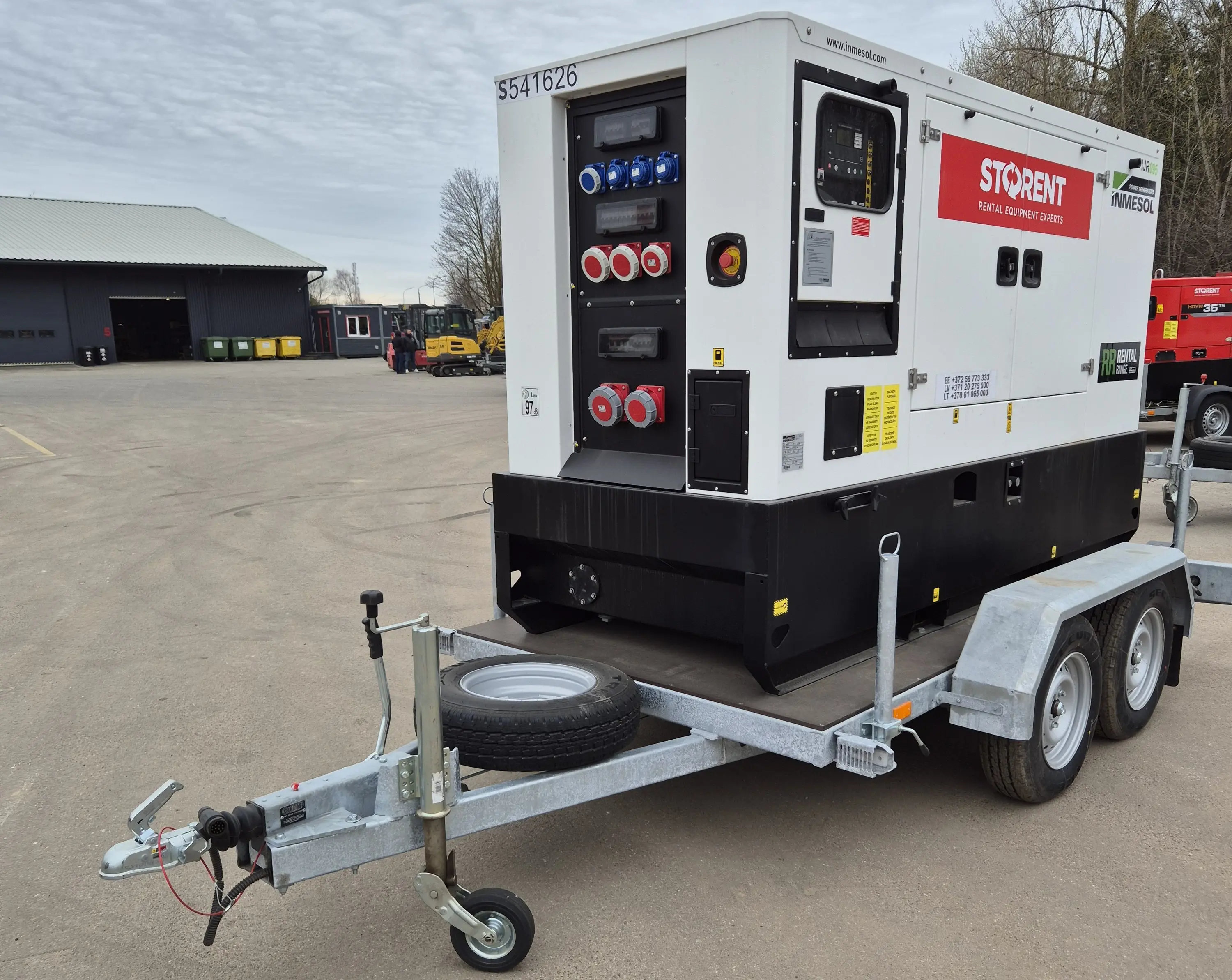 Dīzeļģenerators, puspiekabe, 64 kW