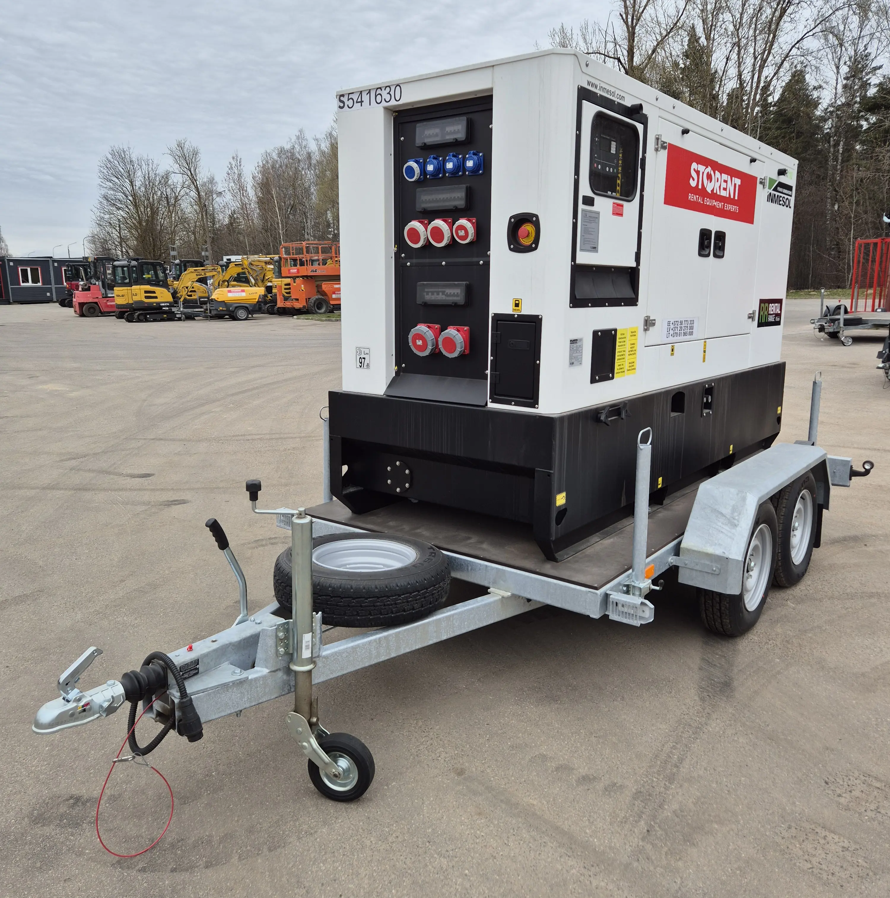 Dīzeļģenerators, puspiekabe, 80 kW