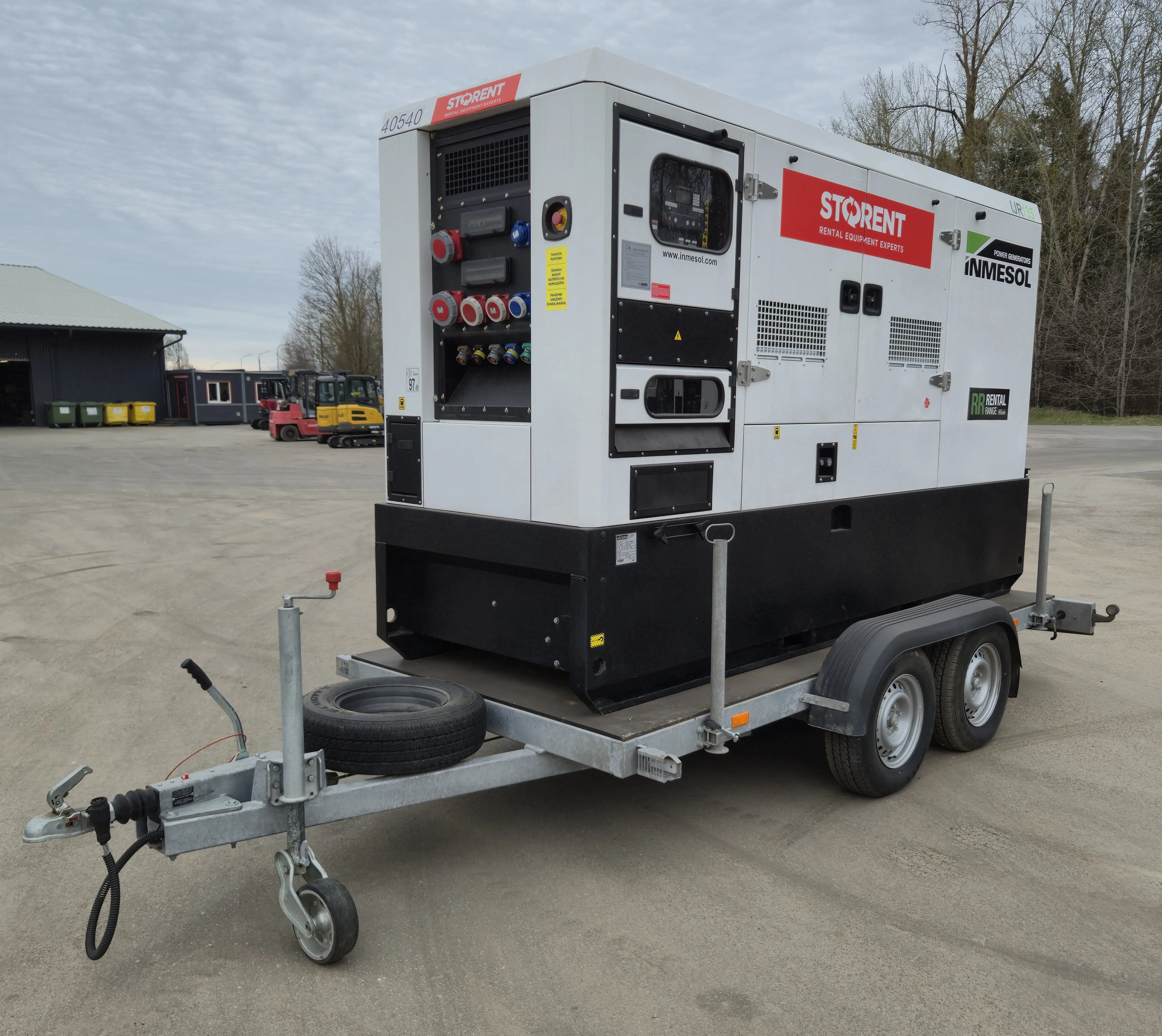 Dīzeļģenerators, puspiekabe, 100 kW