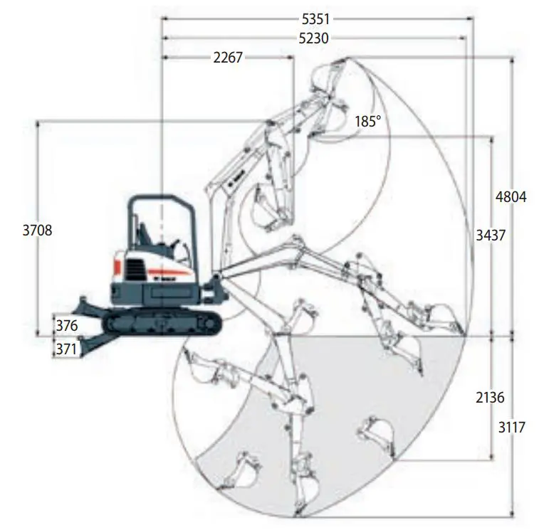 Mini-excavators, <4t