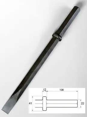 HEX 22x108 flat chisel