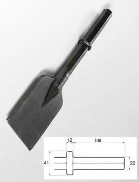 HEX 22x108 wide-flat chisel