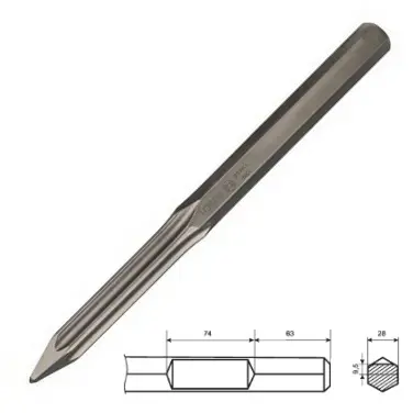 Hex 28 sharp chisel