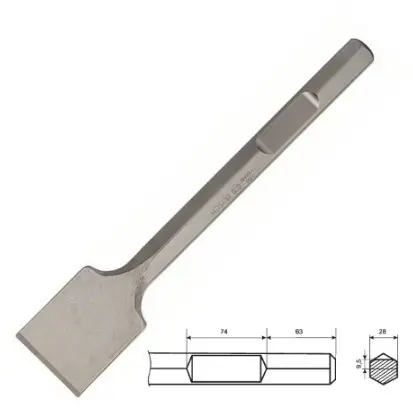 Hex 28 spade chisel
