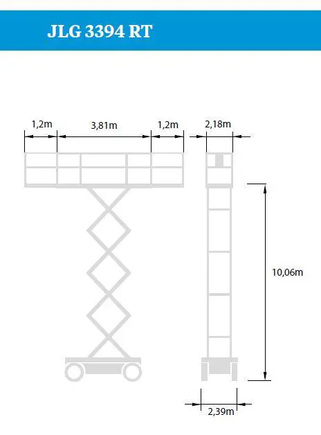 Šķērveida pacēlājs ar platformu ( pašgājējs, dīzelis, 4 WD), 12m