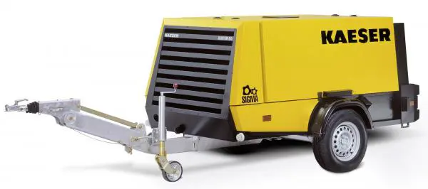 Diesel compressor 8,1 m3/min, 7bar.