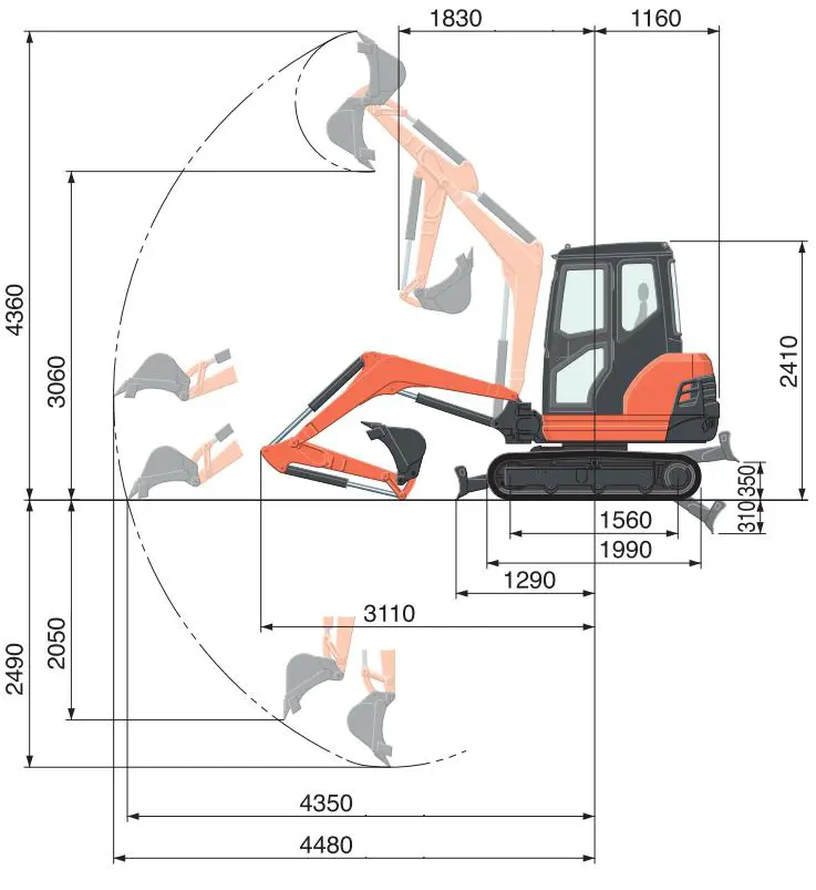 Mini-excavators, <3t