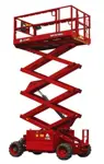 Rough-terrain scissor lift (diesel, 4 WD), 12m