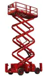 Rough-terrain scissor lift (diesel, 4 WD), 14m