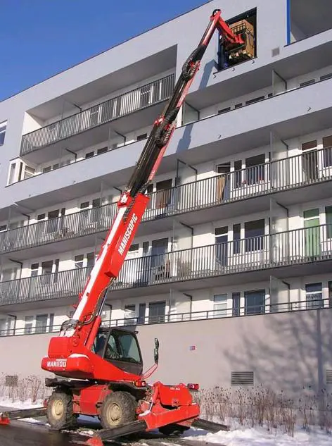 Telescopic handler, 21m, 4t, Rot.