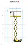 Electric scissor lift (battery, 2 WD), 7,77m