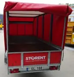 Single axle trailer, tented