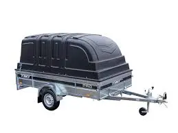 Trailer with plastic cover