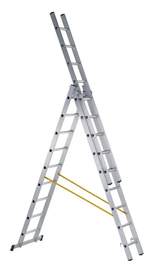 Aluminium ladders, A type, 3 parts, h-7,20m