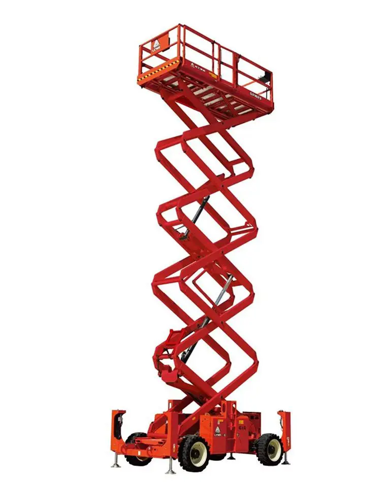Rough-terrain scissor lift (diesel, 4 WD), 15m
