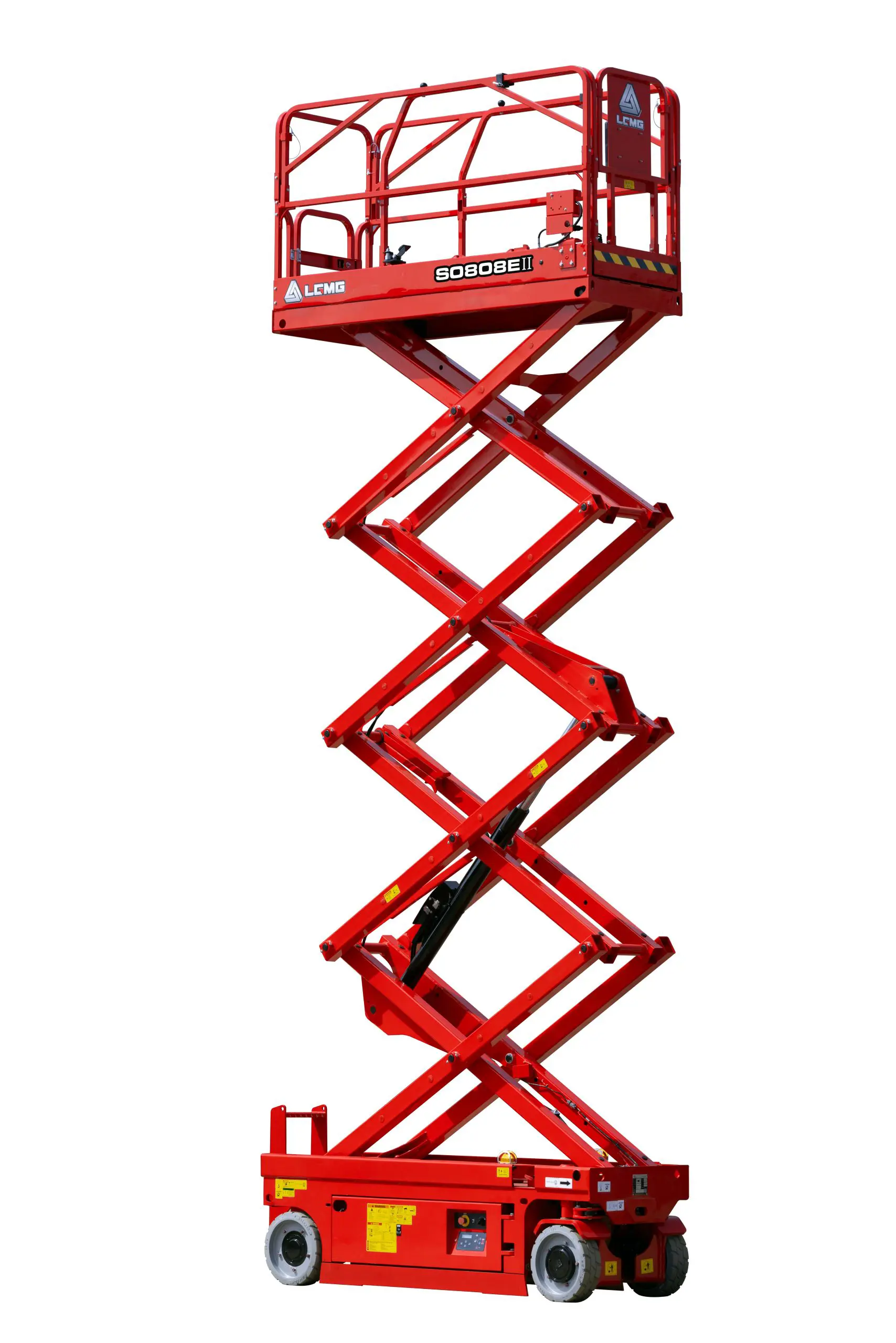 Narrow electric scissor lift (battery, 2 WD), 10m