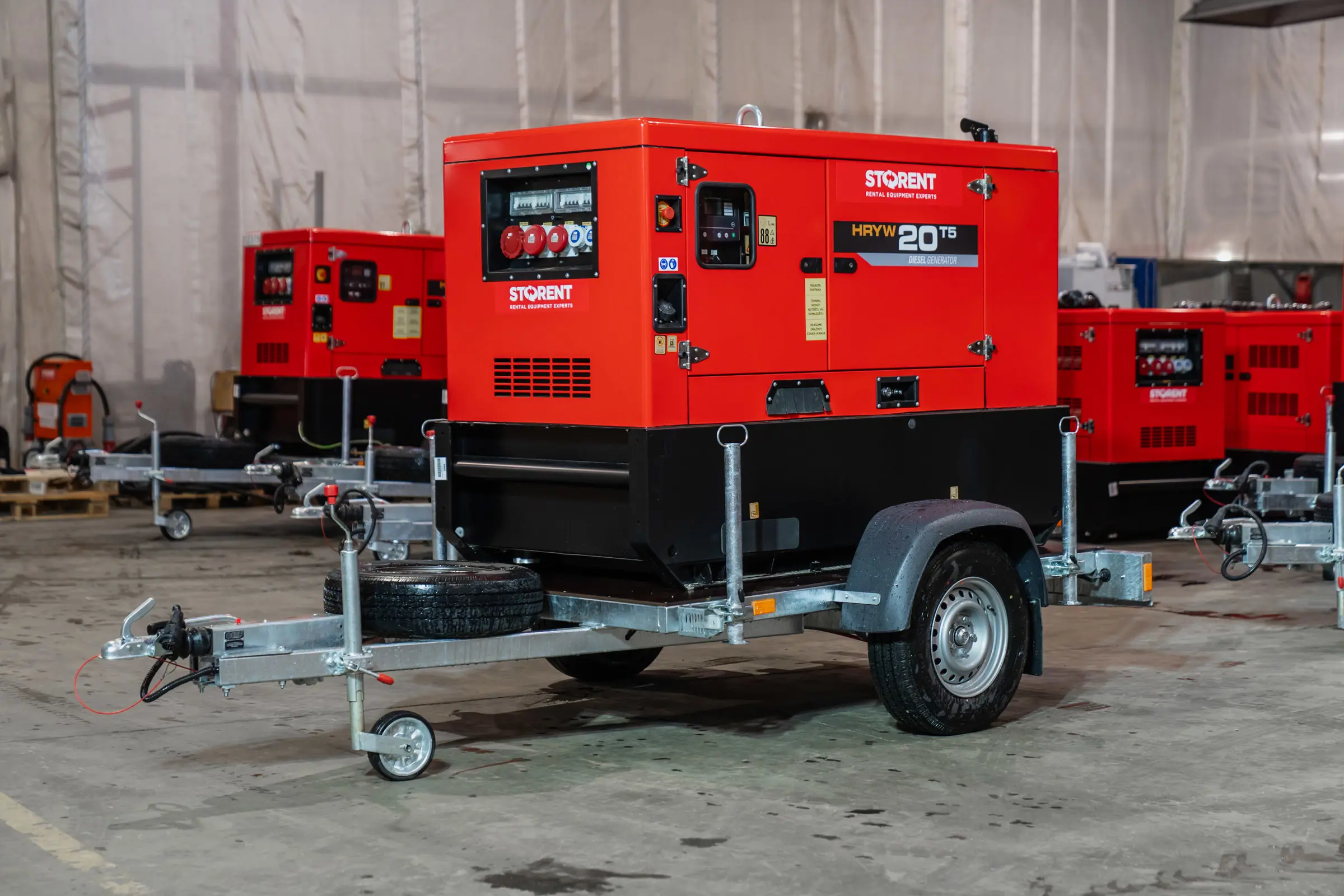 Generators, diesel - semitrailers